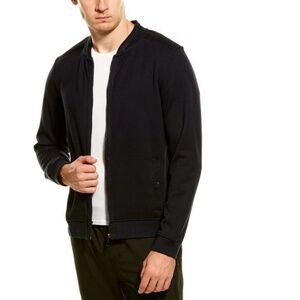 Magaschoni Knit Bomber Jacket Navy M